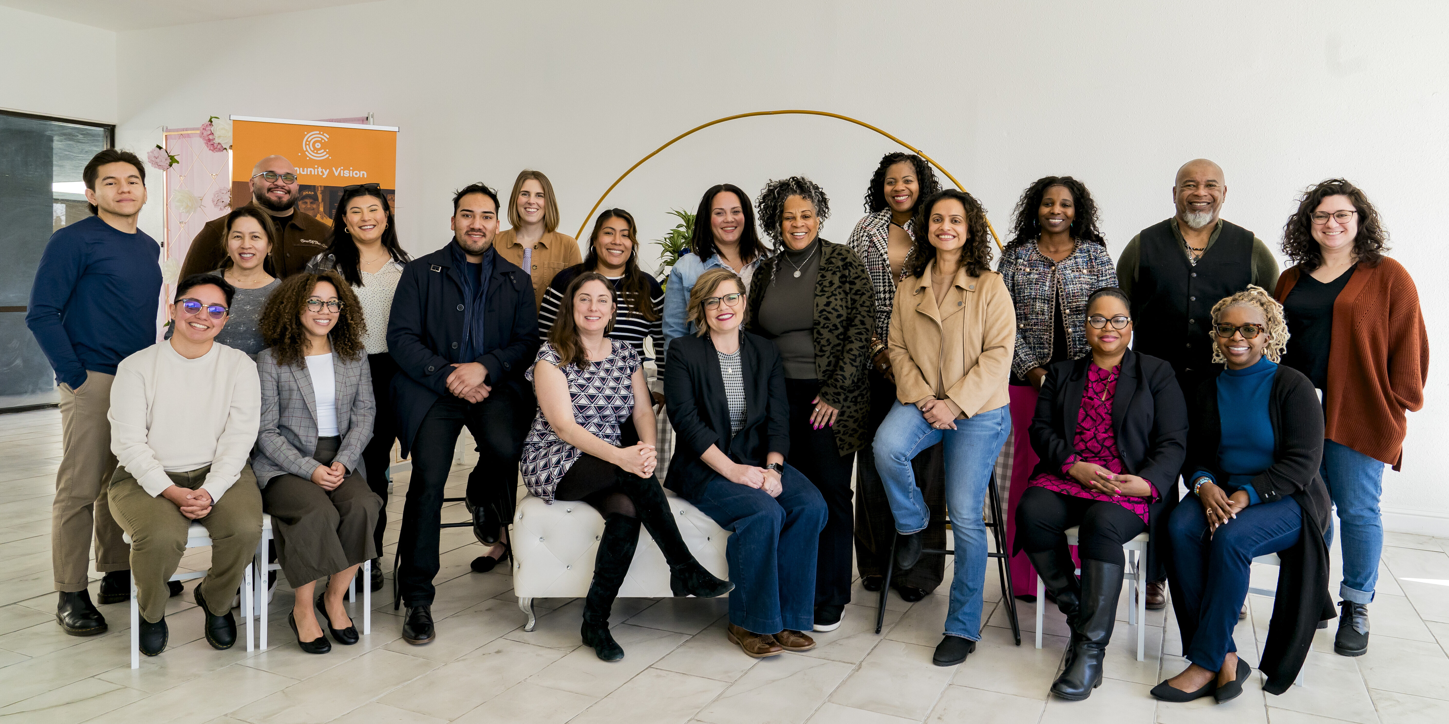 Group of people from CalCORE smiling at the camera.